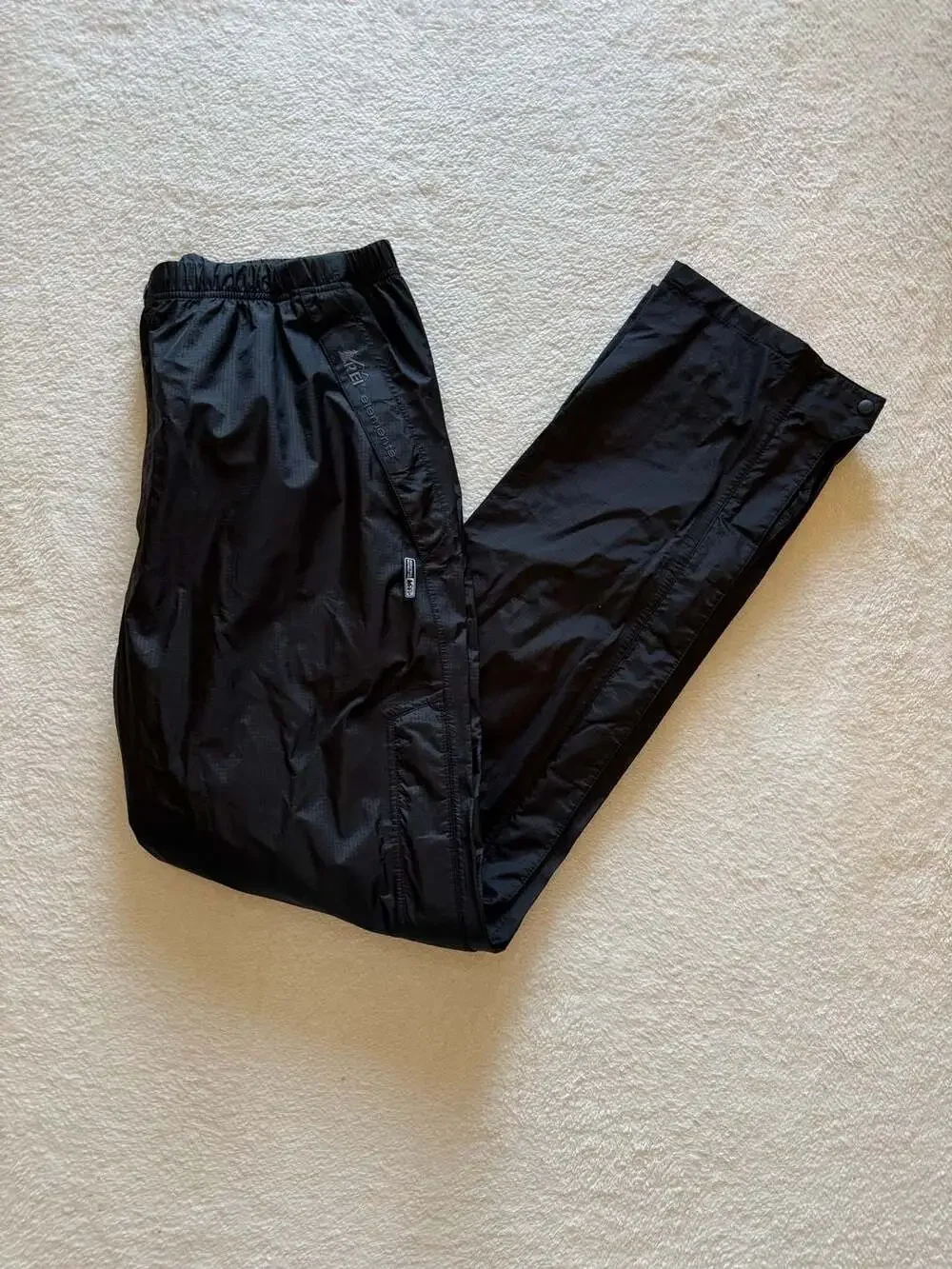 REI Co-op Pants Men’s Size Large Black Waterproof Rain Hiking Outdoor
